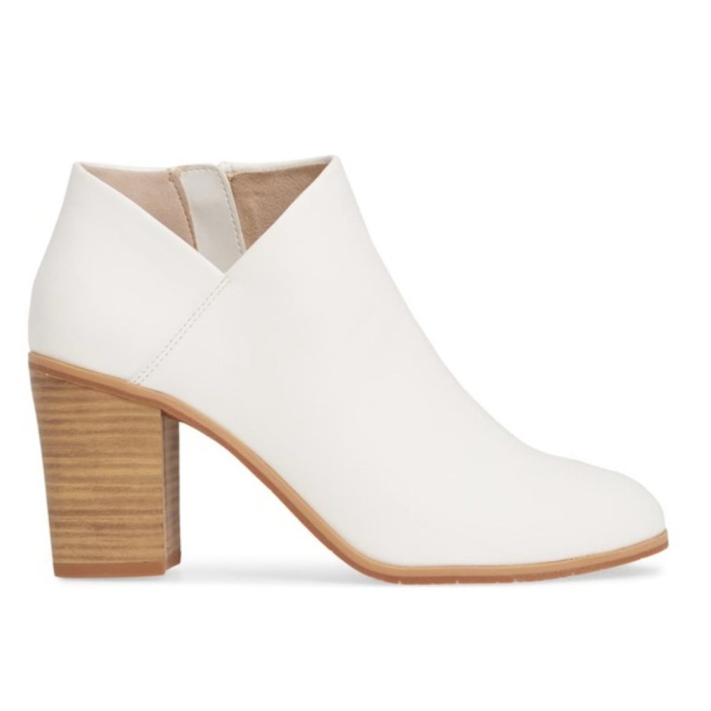 BC Born in California White Vegan Ankle Booties